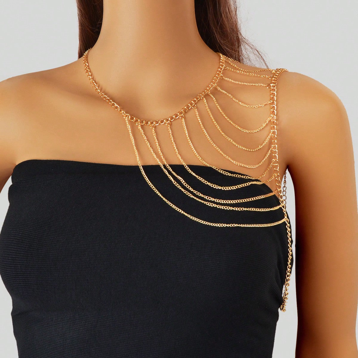 Boho Tassel Chain Necklace Shoulder Body Jewelry Trendy Statement Piece-0