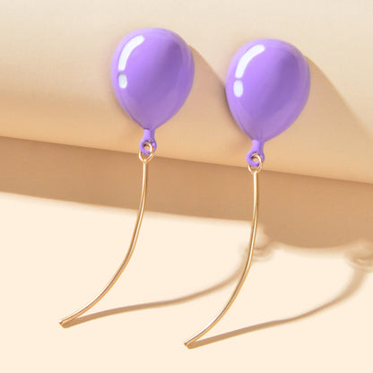 Personality Candy Color Balloon Dangle Cute Trendy Earrings Funny Jewellery Gift-5