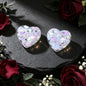 Cute Sequin Fill Heart Resin Stud Earrings Sweet Dating Party Accessories Birthday Valentine's Day Gift Jewelry-3