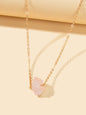 Gold Chain Natural Geometric Stone Crystal Charm Necklace Teens Collar Jewellery-6
