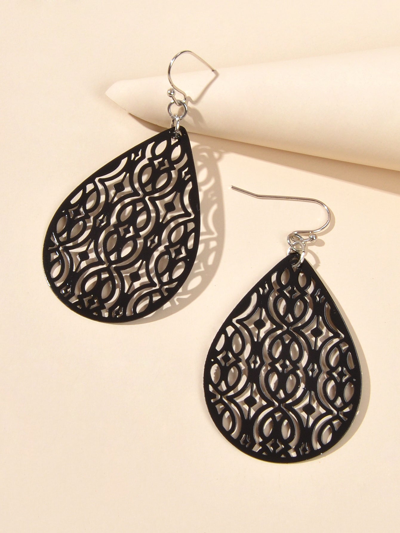 AU Post Oval Hollow Ethnic Water Drop Dangle Earrings Boho Teardrop Jewellery-3
