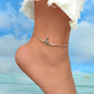 Silver Colour Chain Butterfly Charm Beach Dainty Anklet Boho Chic Foot Jewellery-0