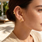 2 pcs Simple Gold Letter M Metal Ear Cuff Earrings Personality Ear Clip Gift-0