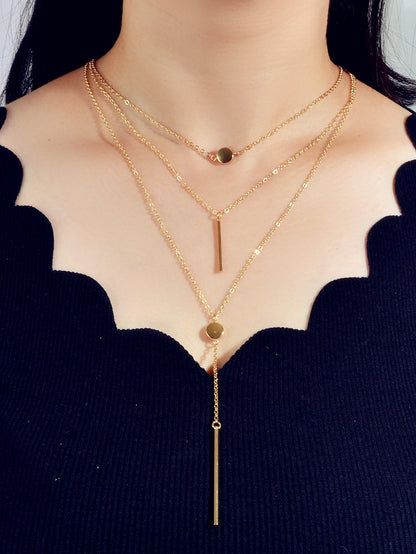 Boho Women Bib Multi-layer Bar Charm Choker Necklace Stunning Jewellery Gift-2