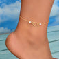 Dainty Foot Jewellery Girl Silver Chain Heart Charm Summer Barefoot Beach Anklet-4