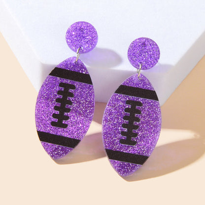 AFL Aussie Football Earrings Resin Footy Stud Rugby Australian Football Jewelry-6