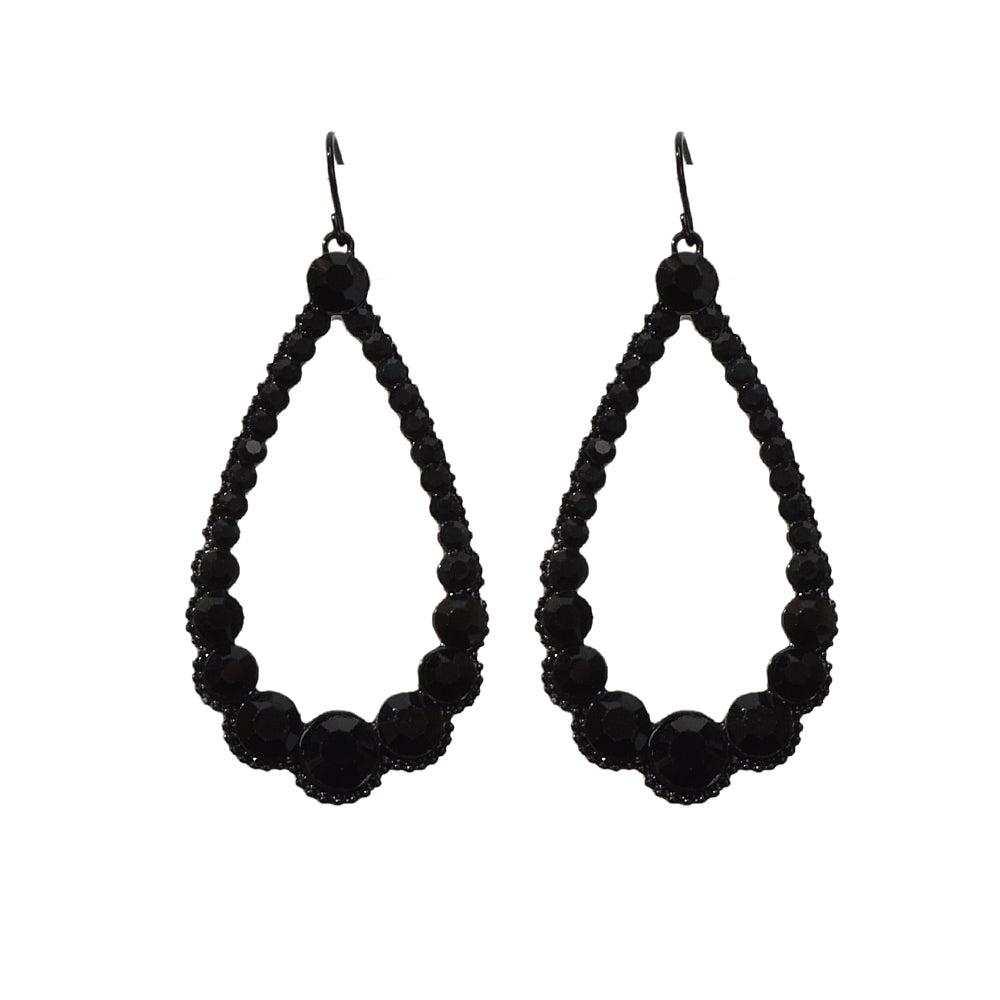 AU Local Black Water Drop Dangle Earrings Halloween Eardrop Jewelry Accessories-4