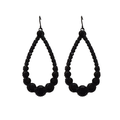 AU Local Black Water Drop Dangle Earrings Halloween Eardrop Jewelry Accessories-4