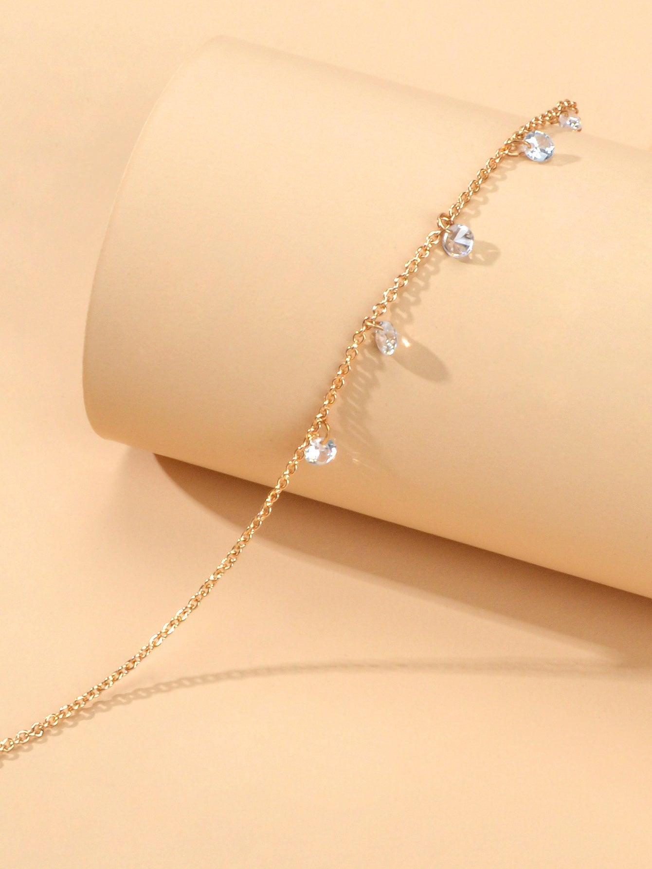 Foot Beach Jewelry Gold Chain Transparent Beads Charm Anklet Bracelet Girls Gift-2