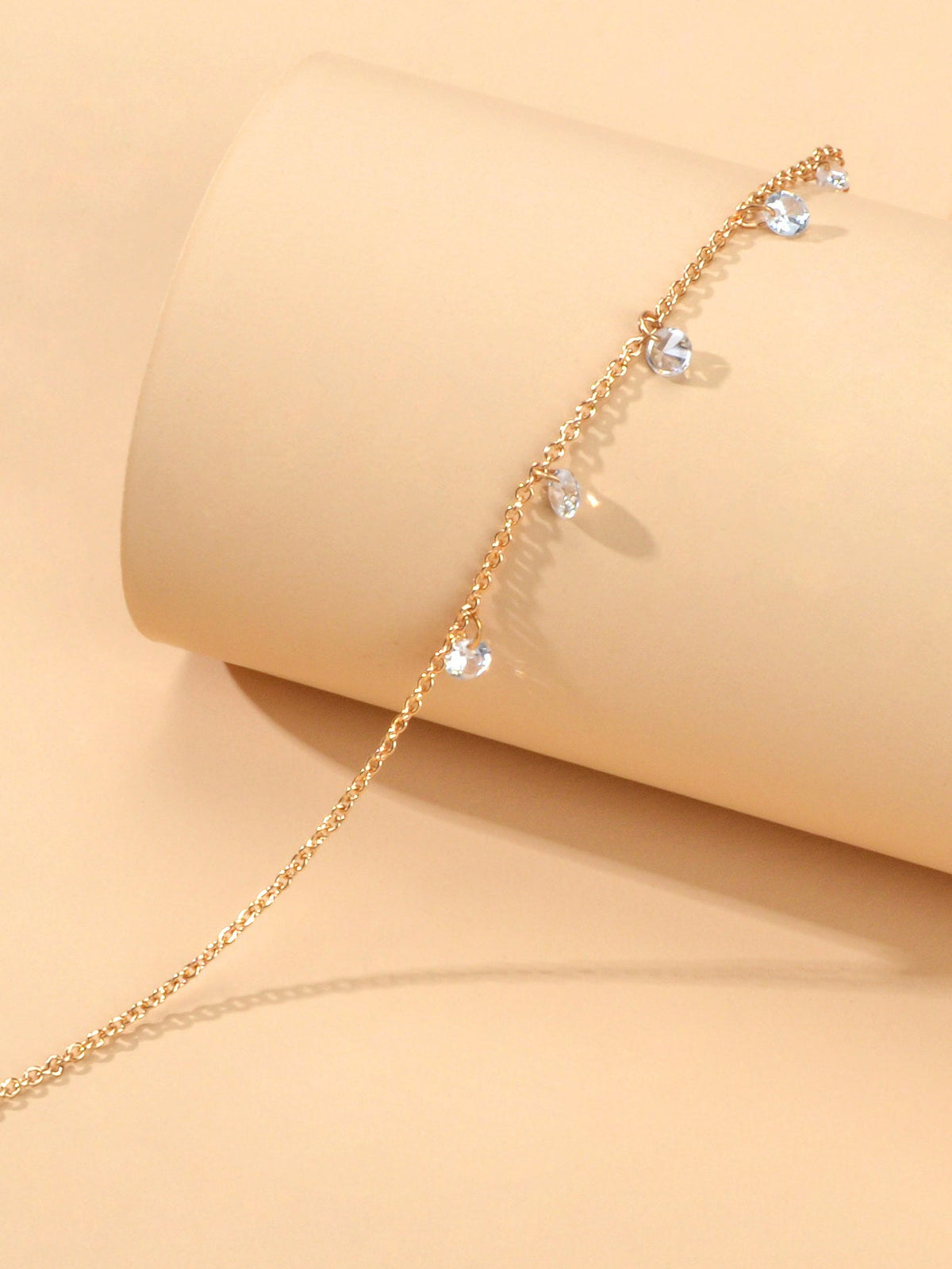 Foot Beach Jewelry Gold Chain Transparent Beads Charm Anklet Bracelet Girls Gift-2