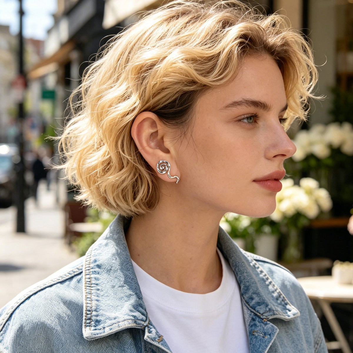 2pcs Punk Silver No Piercing Clip‑On Earring Simple Ear Cuff Non‑Pierced Jewelry-1