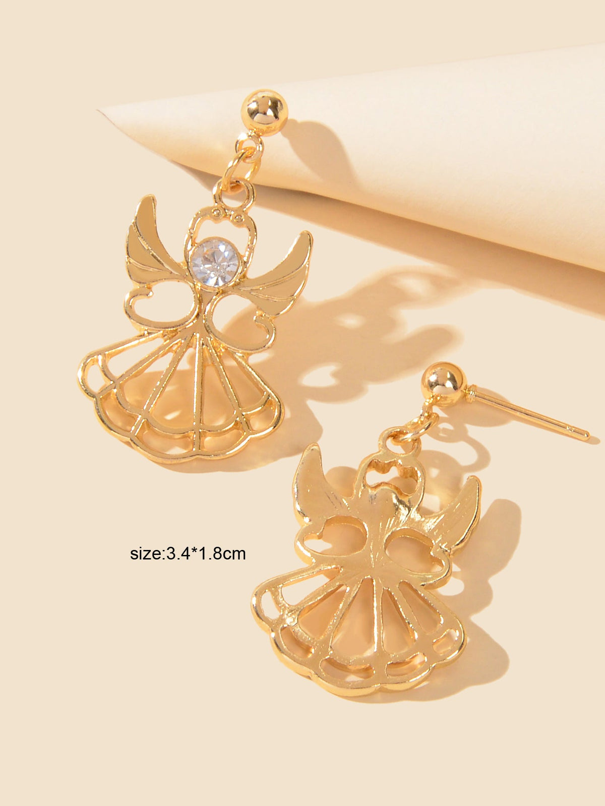 Female Jewellery Rhinestone Decor Little Fairy Earrings Gifts for Best Friends-2