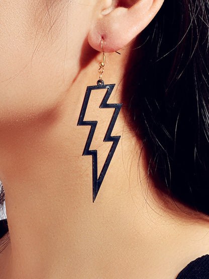Lightning Bolt Statement Dangle Earrings Retro Punk Hippie Fluro Neon Jewellery-4