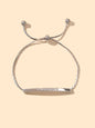 Letter Engraved Adjustable Bar and Ball Beaded Slide Strand Lover Dream Bracelet-4