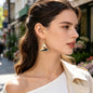 Boho Enamel Triangle Drop Earrings Geometric Color Block Design Daily Officework Vacation Jewelry-0