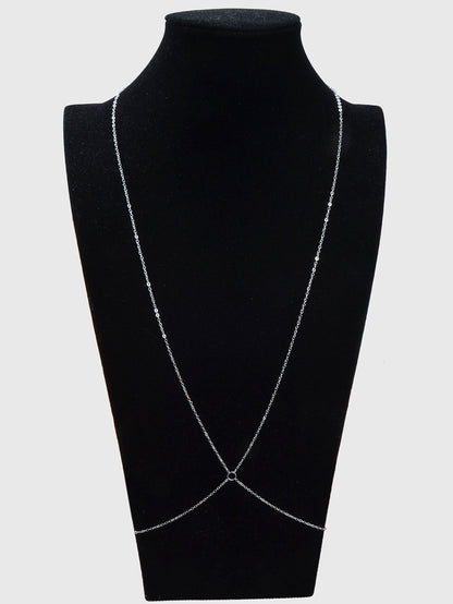 Beach Style Simple Solid Minimalist Waist Link Body Chain Belly Necklce Jewelry-5