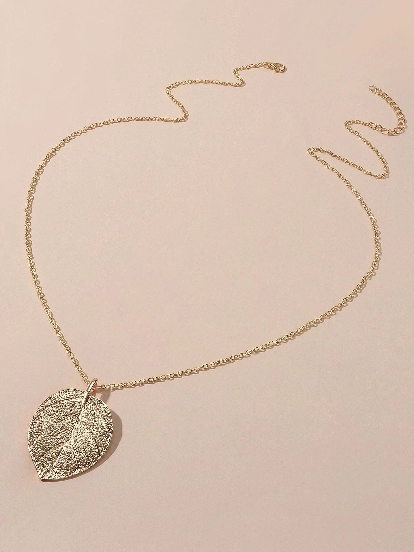 AU Post Boho Gold Chain Leaf Charm Long Necklace Bohemia Accessories Bib Jewelry-0