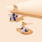 Asymmetric Jewellery Leopard Pattern Star Planet Dangle Earrings Accessories-0