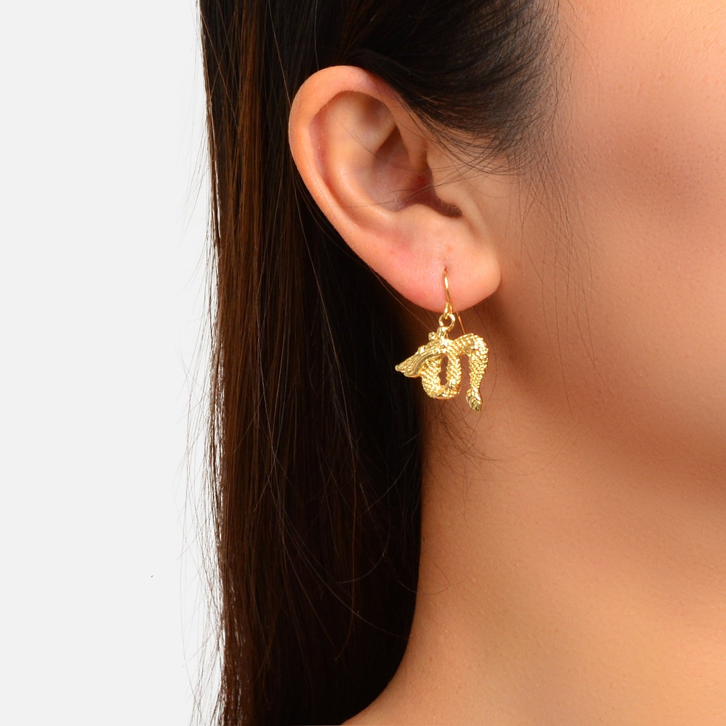 Statement Punk Gold Silver Dragon Dangle Party Earrings Women Hip Hop Jewellery-0