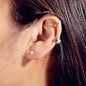 3 pcs Imitation Pearl Stud Gold Silver Hollow out Heart Ear Cuff Cartilage Earrings set-0