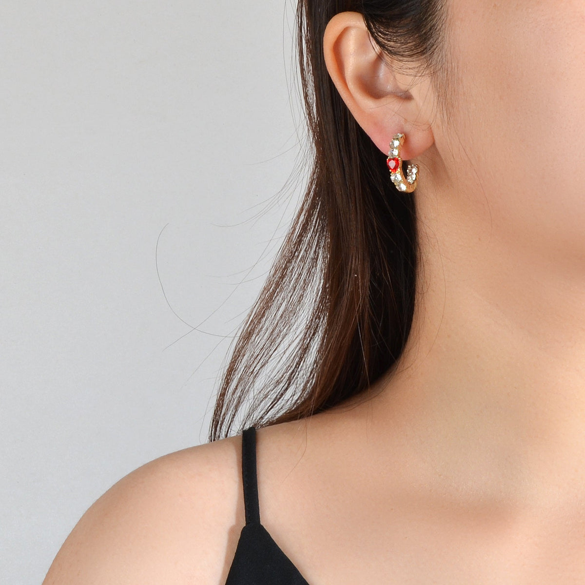 Bridal Jewelry Rhinestone Pearl Decor Sparkling Twist Wave Style Elegant Earring-1