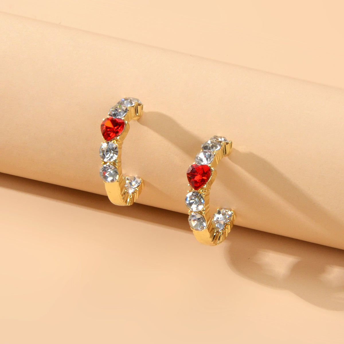 Bridal Jewelry Rhinestone Pearl Decor Sparkling Twist Wave Style Elegant Earring-3