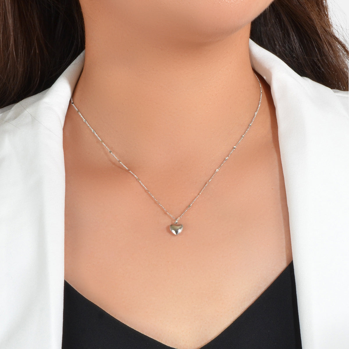 Love Heart Charm Necklace Stunning Filigree Pendant Choker Best Friend Gift-4
