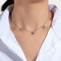 Disc Charm Necklace Delicate Dainty Collar Stunning Sequins Jewellery AU Stock-4