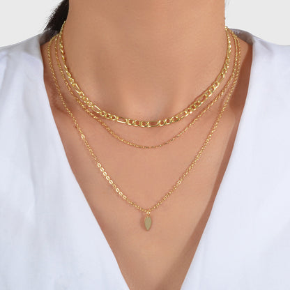 3pcs Boho Multi-Layer Choker Collar Drop Charm Bib Necklace Jewellery Party Gift-0