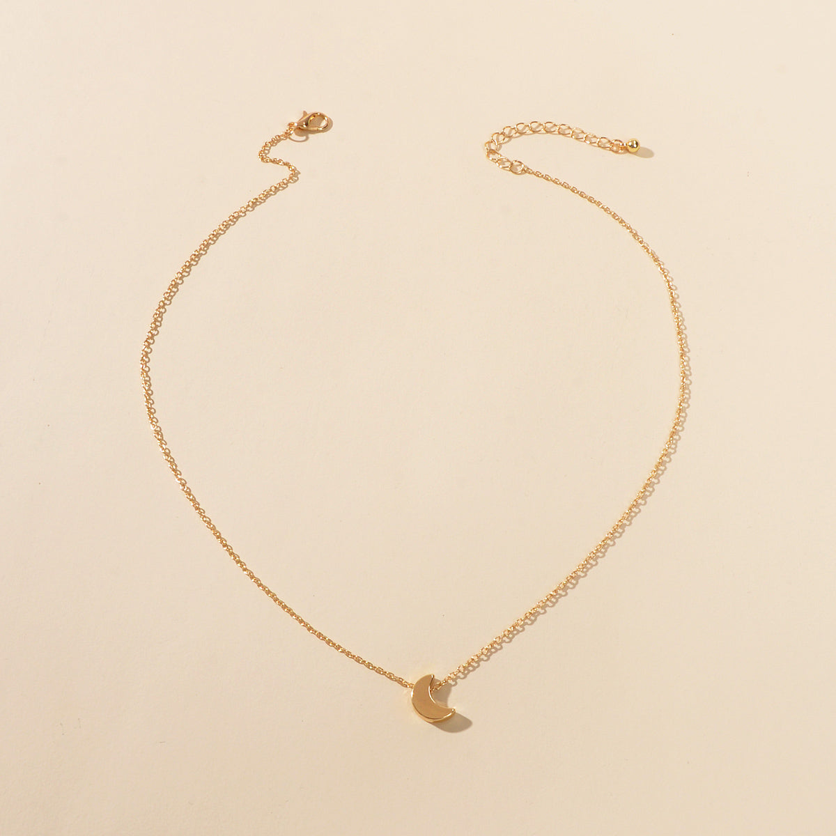 90s Gold Silver Color Chain With Tiny Moon Charm Necklace Jewellery Gifts Choker-1