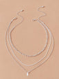 3pcs Boho Multi-Layer Choker Collar Drop Charm Bib Necklace Jewellery Party Gift-3