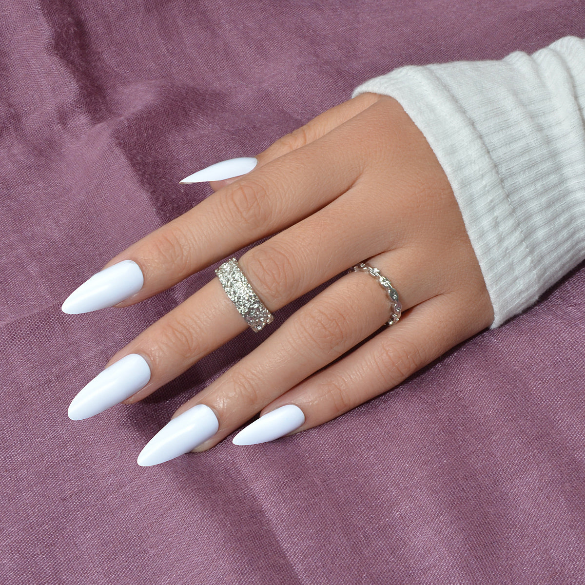 Trendy Jewellery Minimalist 2 pcs Gold Silver Stackable Multiple Finger Ring Set-0