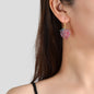 Women Party Decoration Pink Resin Peach Dangle Earrings Best Friends Funny Gifts-0