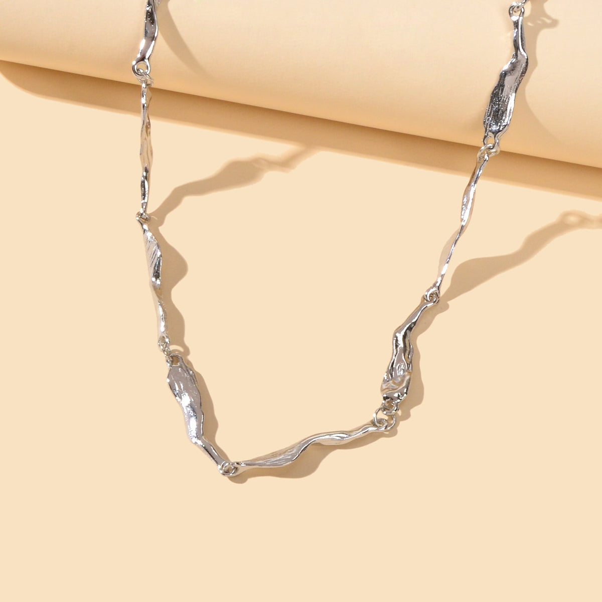 Statement Jewellery Silver Geometric Short Collar Choker Punk Trendy Necklace-1