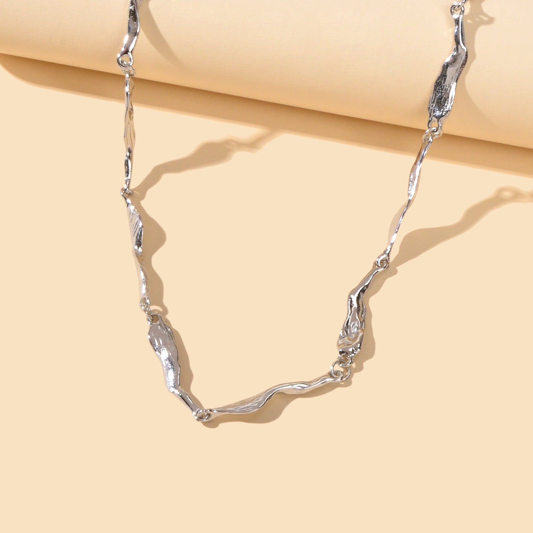 Statement Jewellery Silver Geometric Short Collar Choker Punk Trendy Necklace-1