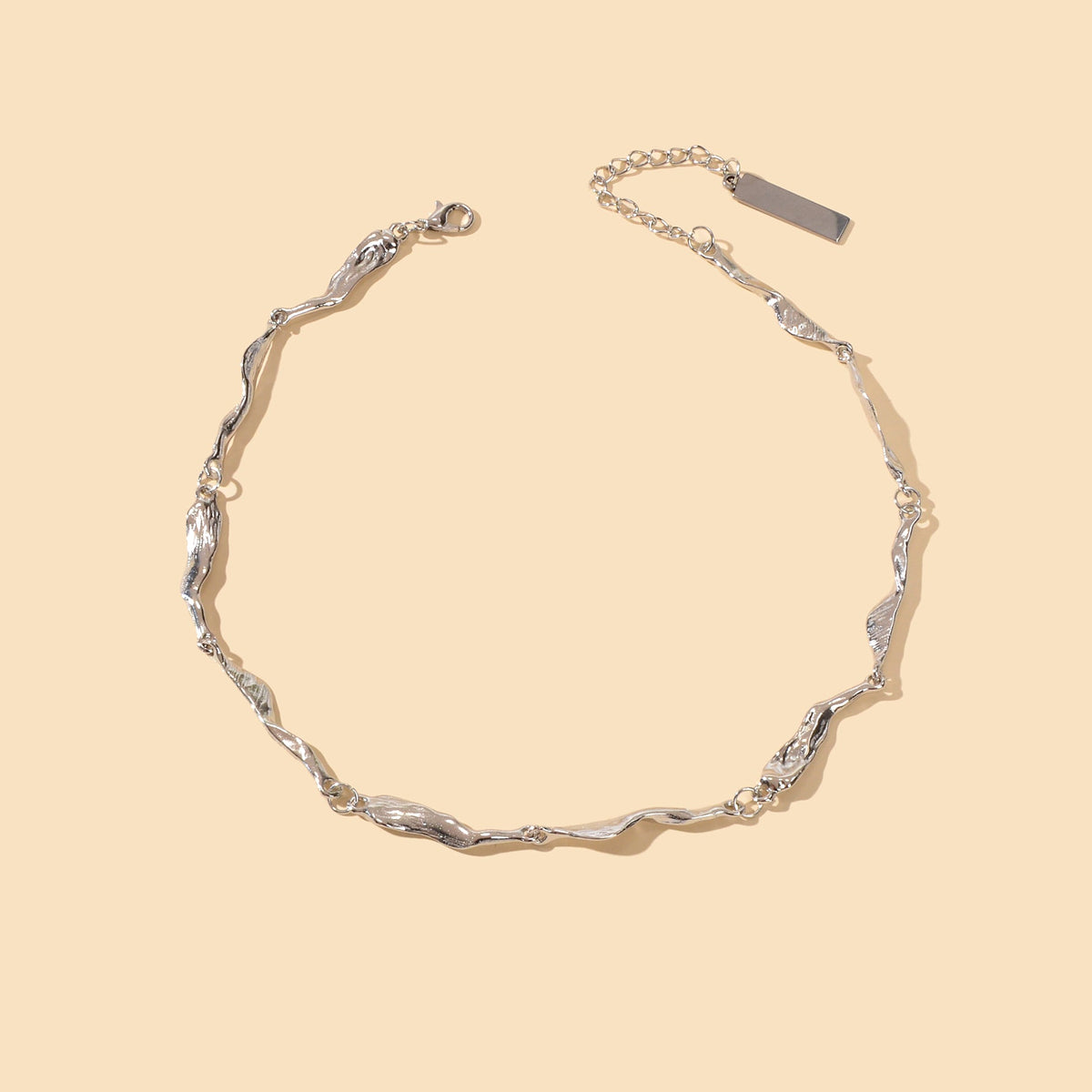 Statement Jewellery Silver Geometric Short Collar Choker Punk Trendy Necklace-2