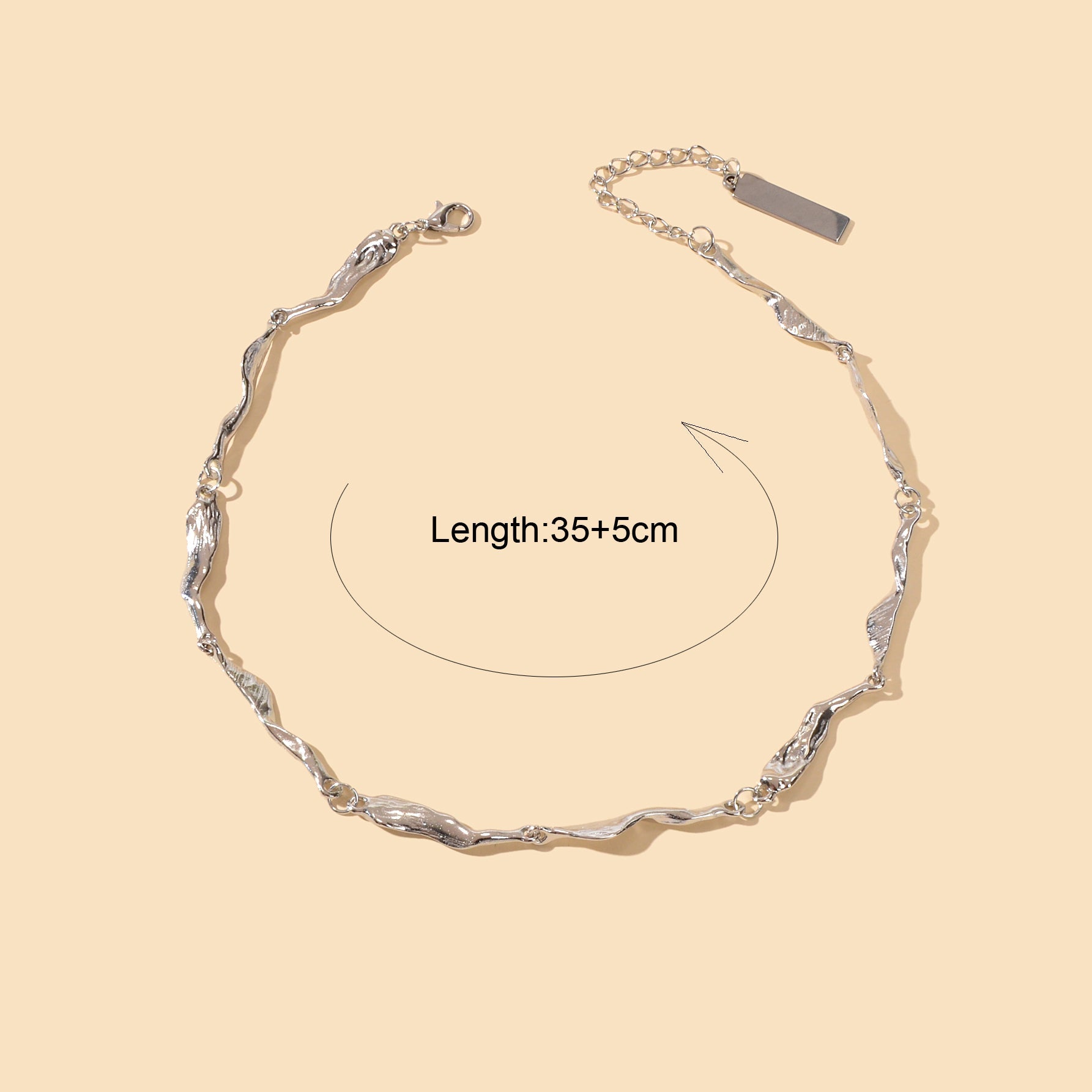 Statement Jewellery Silver Geometric Short Collar Choker Punk Trendy Necklace-3