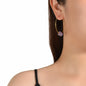Ladies Jewellery Boho Chic Style Irregular Stone Decor Big Gold Hoop Earrings-0