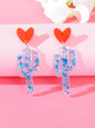 Pink Sweetheart Pendant Earrings Adorably Cute and Charming Girls Jewellery Gift-1