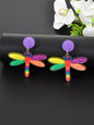 Vibrant Animal Pendant Earrings - Colorful Statement Jewelry for Nature Lovers-1