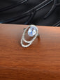 Silver Plated Diamond Accent Nail Ring - Elegant and Stylish Accessory!-1
