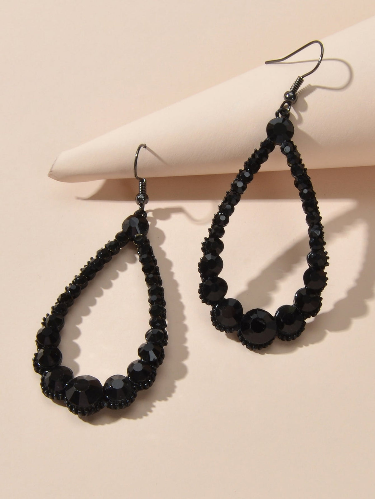 AU Local Black Water Drop Dangle Earrings Halloween Eardrop Jewelry Accessories-3