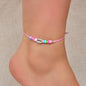Boho Chic Candy Color Handmade Soft Beads Shell Anklet Adjustable Foot Jewellery-3
