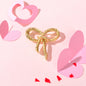 Gold Metal Bow Tie Brooch Collar Diwali Pin Badge Elegant Women Dress Accessory-0