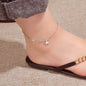 1 pc Barefoot Sandals Ankle Minimalist Silver Chain Star Charm Anklet Bracelets-0