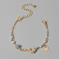 Luxurious Jewellery Party Wear Gold Chain Rhinestone Star Moon Charm Bracelet-0