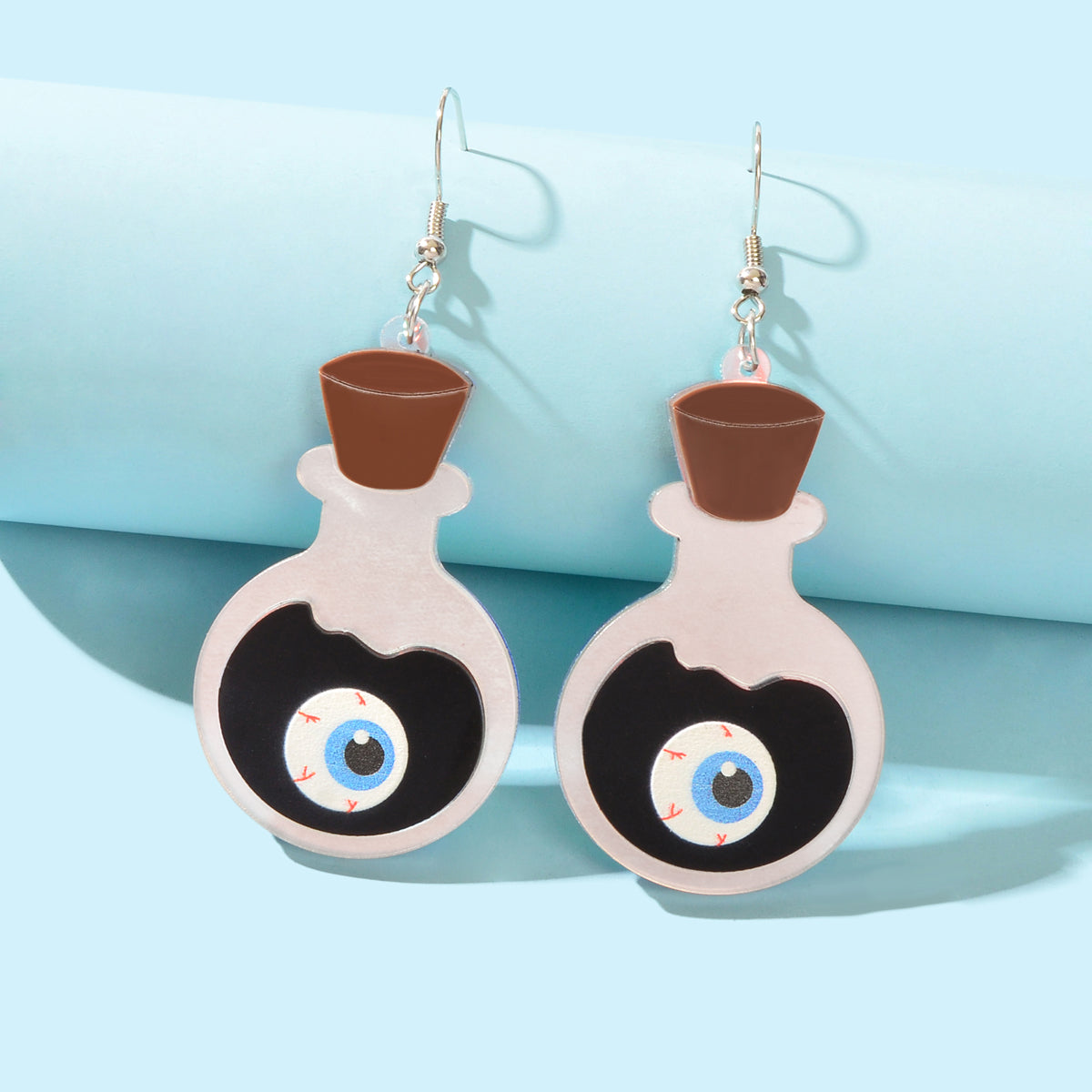 Exaggerated Cute Eye Bottle Dangle Statement Earrings Acrylic Designer Jewellery-0