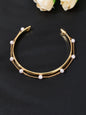 Pearl Beaded Open Cuff Bangle Bracelet Elegant Timeless Accessory Party Jewelry-1