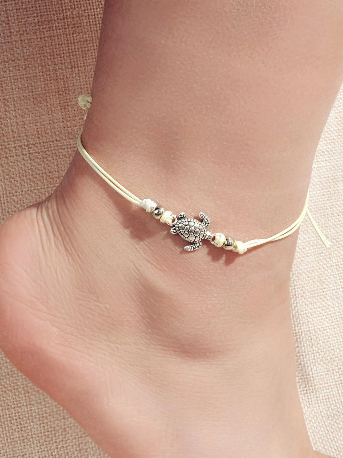 AU Stock Bohemian Handmade Sea Turtle String Adjustable Anklet Tortoise Bracelet-5