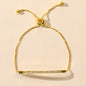 Ladies Jewellery Rhinestone Gold Silver Chain Strip Charm Adjustable Bracelet-4